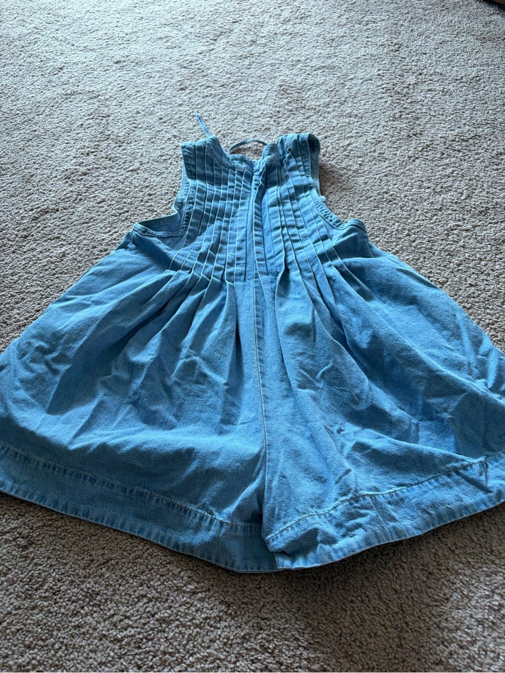 Light Blue Denim Romper - Picture 2 of 3